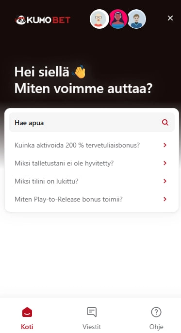 kumobet casino chat